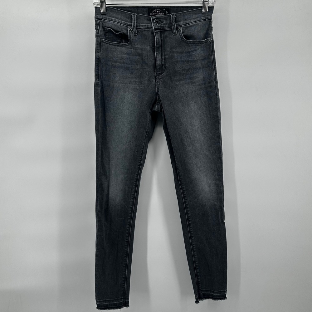 Lucky Brand Bridgette Skinny Jeans Gray‎ Wash Denim Women's Size 30 - Picture 2 of 9